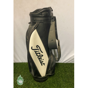 Vintage Titleist Mini Staff Golf Bag Black/White 3-Way - Dual Izzo Straps HMB