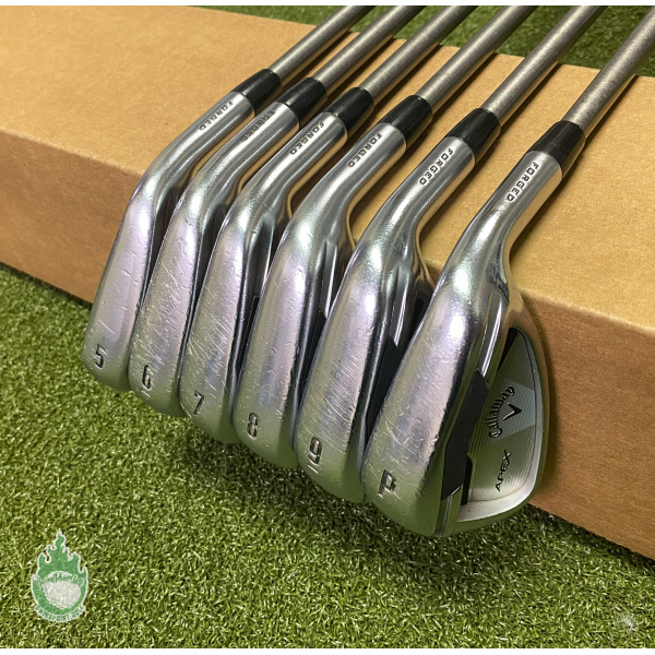 Used Callaway APEX Forged Irons 5-PW SteelFiber i95 Regular Graphite Golf  Set · SwingPoint Golf®