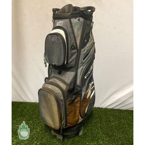 Used Cobra 14-Way Golf Cart/Carry Bag Gray/Black Rainhood & Strap Included