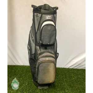 Used Cobra 14-Way Golf Cart/Carry Bag Gray/Black Rainhood & Strap Included
