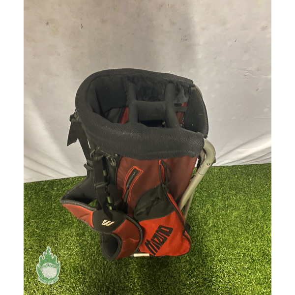 Used Mizuno 5-Way Stand Cart Carry Golf Bag Red/Black · SwingPoint