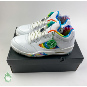 RARE Nike Air Jordan V 5 Low Golf Shoes Tie Dye CW4205-100 US 10.5