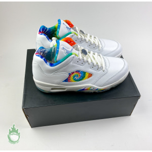 RARE Nike Air Jordan V 5 Low Golf Shoes Tie Dye CW4205-100 US 10.5