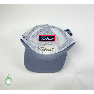 Titleist Pro V1 Hat Tour Mesh Snapback Performance Golf White w Black Lettering