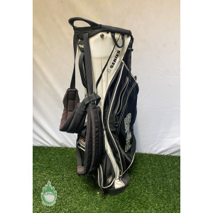 Used Ping 4Series Golf Cart/Carry Stand Bag 4-Way Black Bandon Dunes