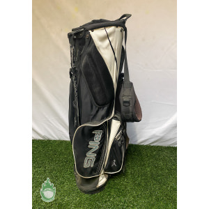 Used Ping 4Series Golf Cart/Carry Stand Bag 4-Way Black Bandon Dunes