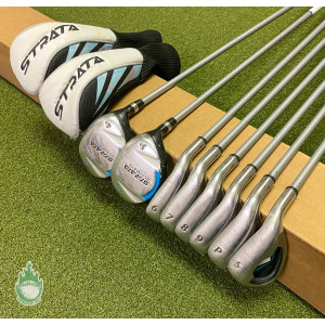 Strata Ultimate Combo Irons 4H,5H 6-9,PW,SW Ladies Flex Graphite Golf Set