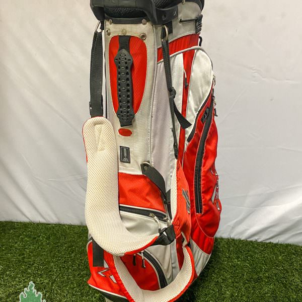 Used Exotics 5-Way Stand Cart Carry Golf Bag Red/White