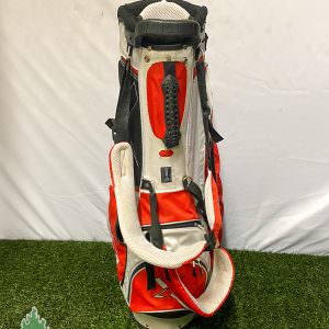 Used Exotics 5-Way Stand Cart Carry Golf Bag Red/White