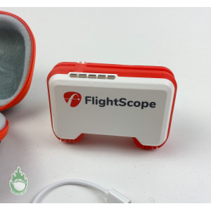 Used in Box FlightScope Mevo Golf Launch Monitor With Charger, Stickers & Case