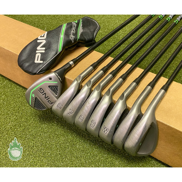 Used Right Handed Ping Golf Prodi G 5H-PW 52* & 56* Wedge Graphite Iron Set