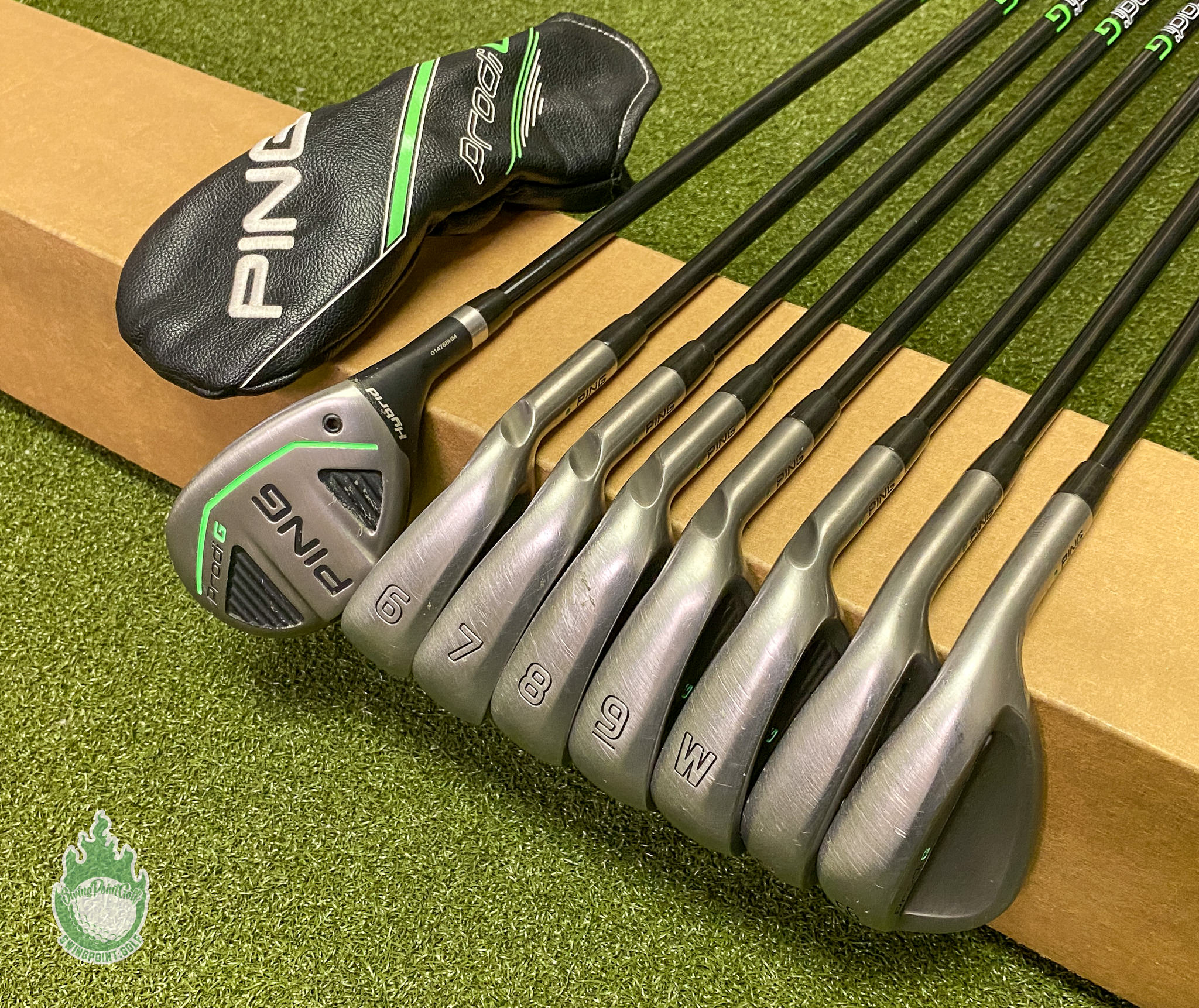 Used Right Handed Ping Golf Prodi G 5H-PW 52* & 56* Wedge Graphite 