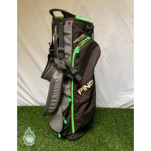 Used Black Ping Prodi G Golf Cart/Carry Stand Bag 4-Way 3 Pockets