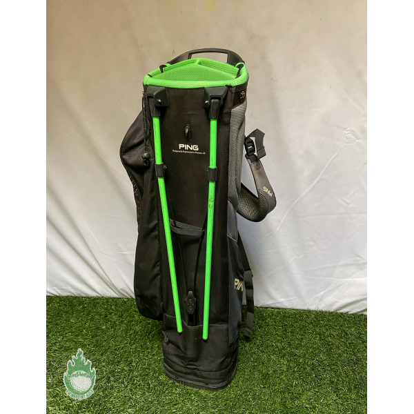 Used Black Ping Prodi G Golf Cart/Carry Stand Bag 4-Way 3 Pockets