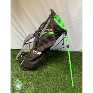 Used Black Ping Prodi G Golf Cart/Carry Stand Bag 4-Way 3 Pockets