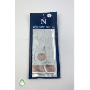 New North Coast Golf Co Mens Right Leather XL White Glove Legends Never Dye