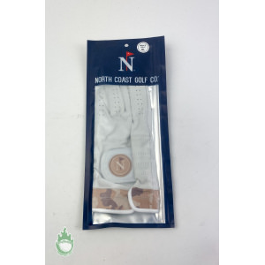 New North Coast Golf Co Mens Right Leather XL White Glove Legends Never Dye