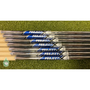 Used True Temper Project X 7.0 130g X-Flex Steel Iron Shafts 4-PW TaperTip .355