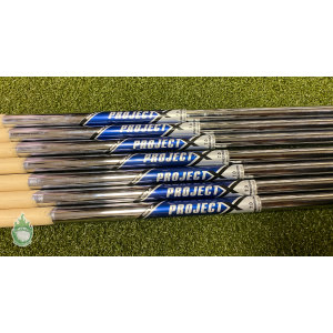 Used True Temper Project X 7.0 130g X-Flex Steel Iron Shafts 4-PW TaperTip .355