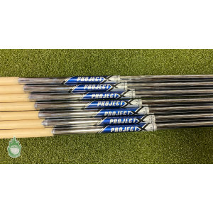 Used True Temper Project X 7.0 130g X-Flex Steel Iron Shafts 4-PW TaperTip .355