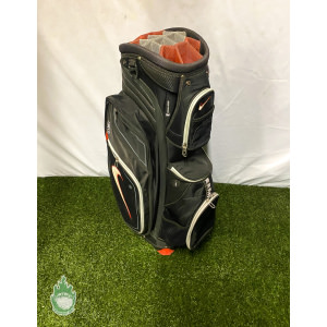 Used Nike M9 Golf 14-Way Cart/Carry Golf Bag Black/Red With Rainhood