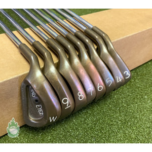 Used Ping LH Black Dot Eye 2+ Beryllium Copper Irons 3-PW JZ Stiff Steel Set