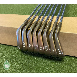 Used Ping LH Black Dot Eye 2+ Beryllium Copper Irons 3-PW JZ Stiff Steel Set