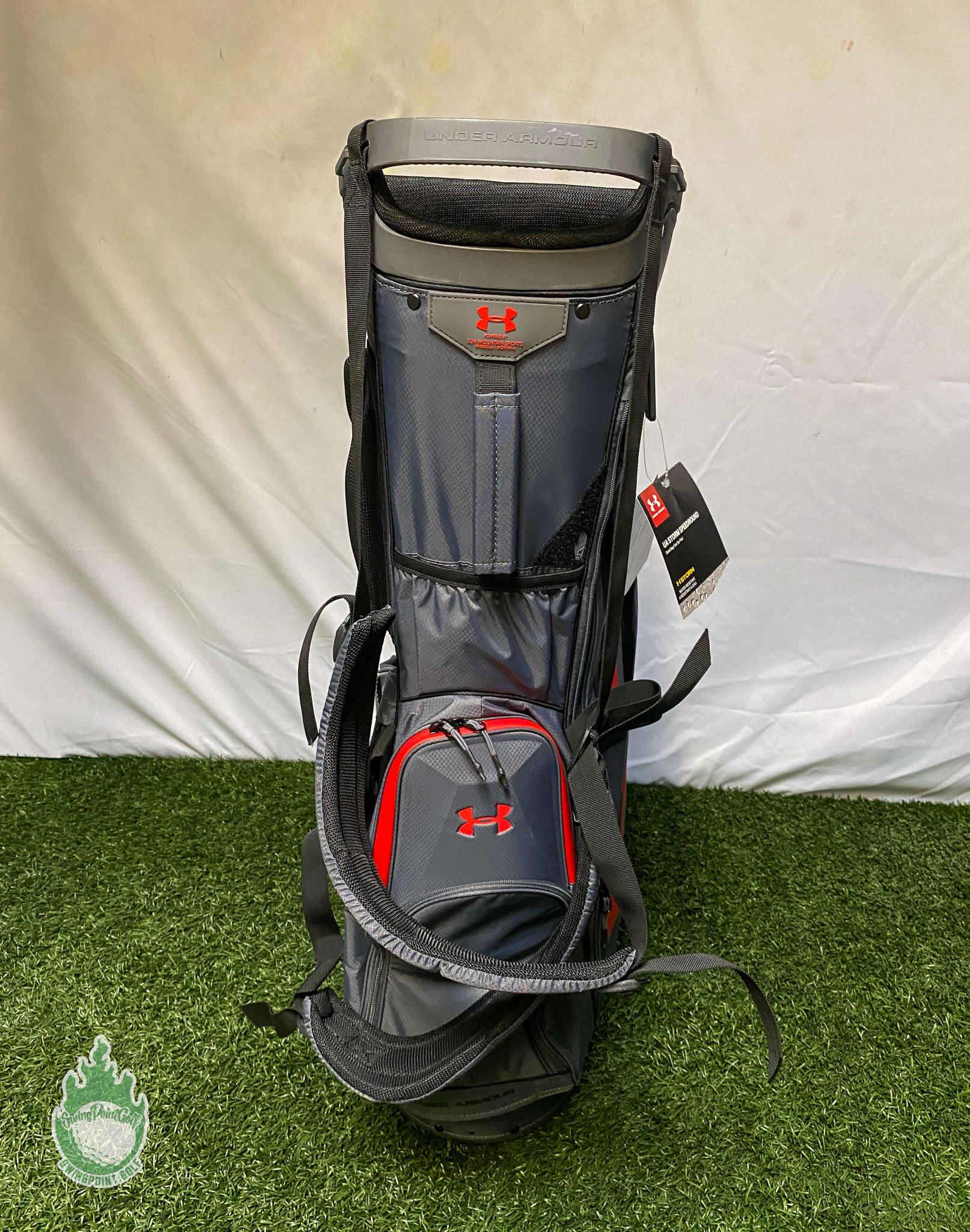 New Under Armour Sun Mountain Storm Speedround Golf Stand Bag 4Way 9