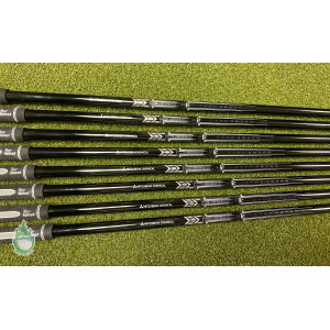 Used Mitsubishi Chemical MMT 105g TX-Flex Graph Iron Shafts 4-GW Taper Tip .355