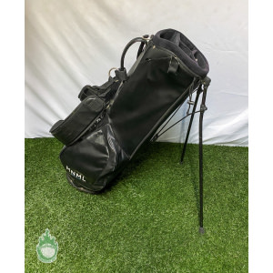 Used MNML (Minimal) Stand Golf Cart Carry Bag 4-Way Bag Black Magnetic Pockets
