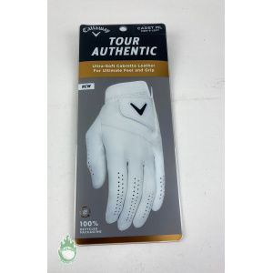 New Callaway Ultra-Soft Tour Authentic Men's Left Cadet M/L White Golf Glove