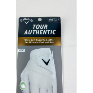 New Callaway Ultra-Soft Tour Authentic Men's Left Cadet M/L White Golf Glove