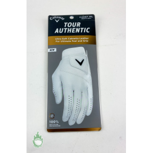 New Callaway Ultra-Soft Tour Authentic Men's Left Cadet M/L White Golf Glove