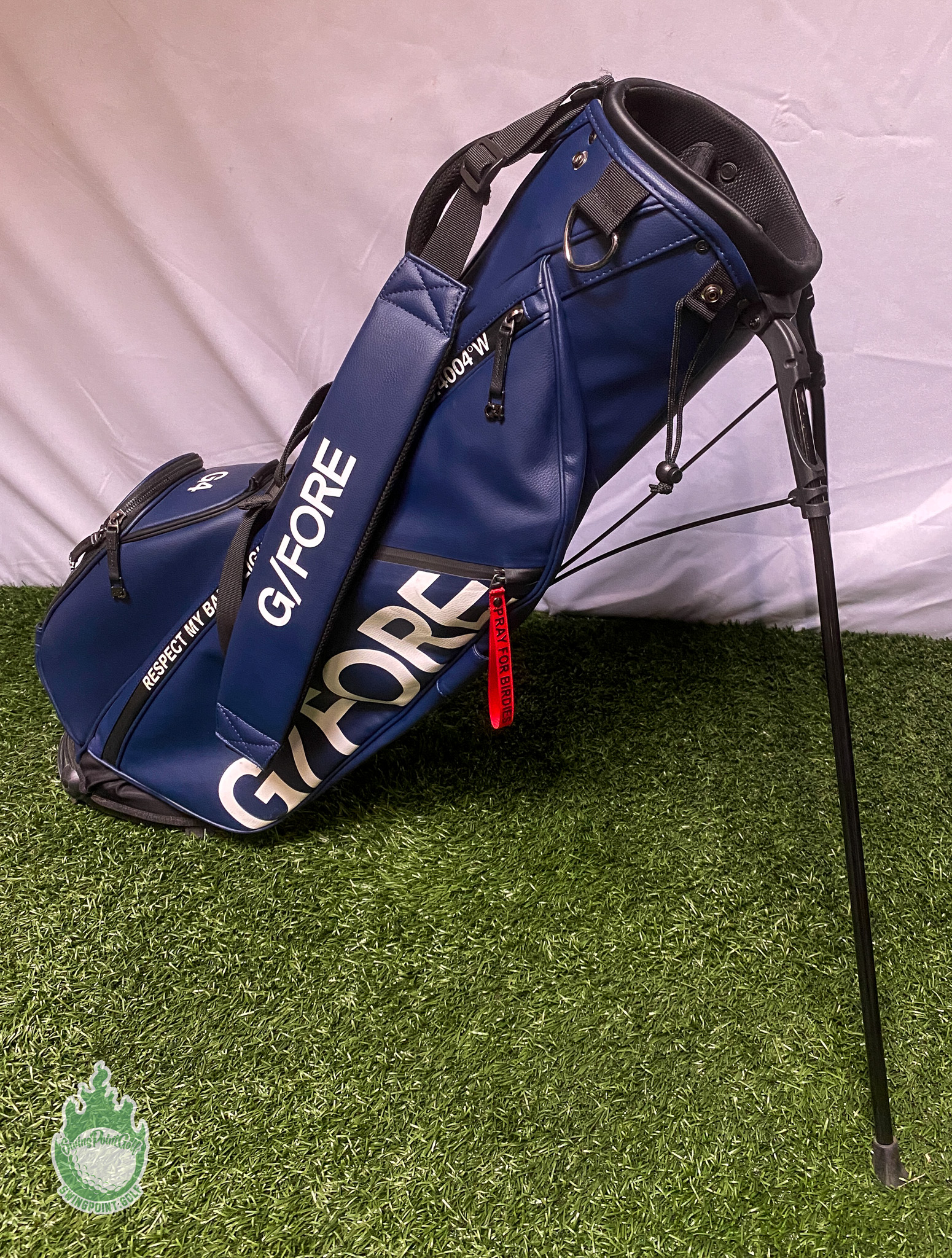 G/Fore Golf Stand Bag Blue 2-Way 5 Pocket Respect My Ball Flight ...