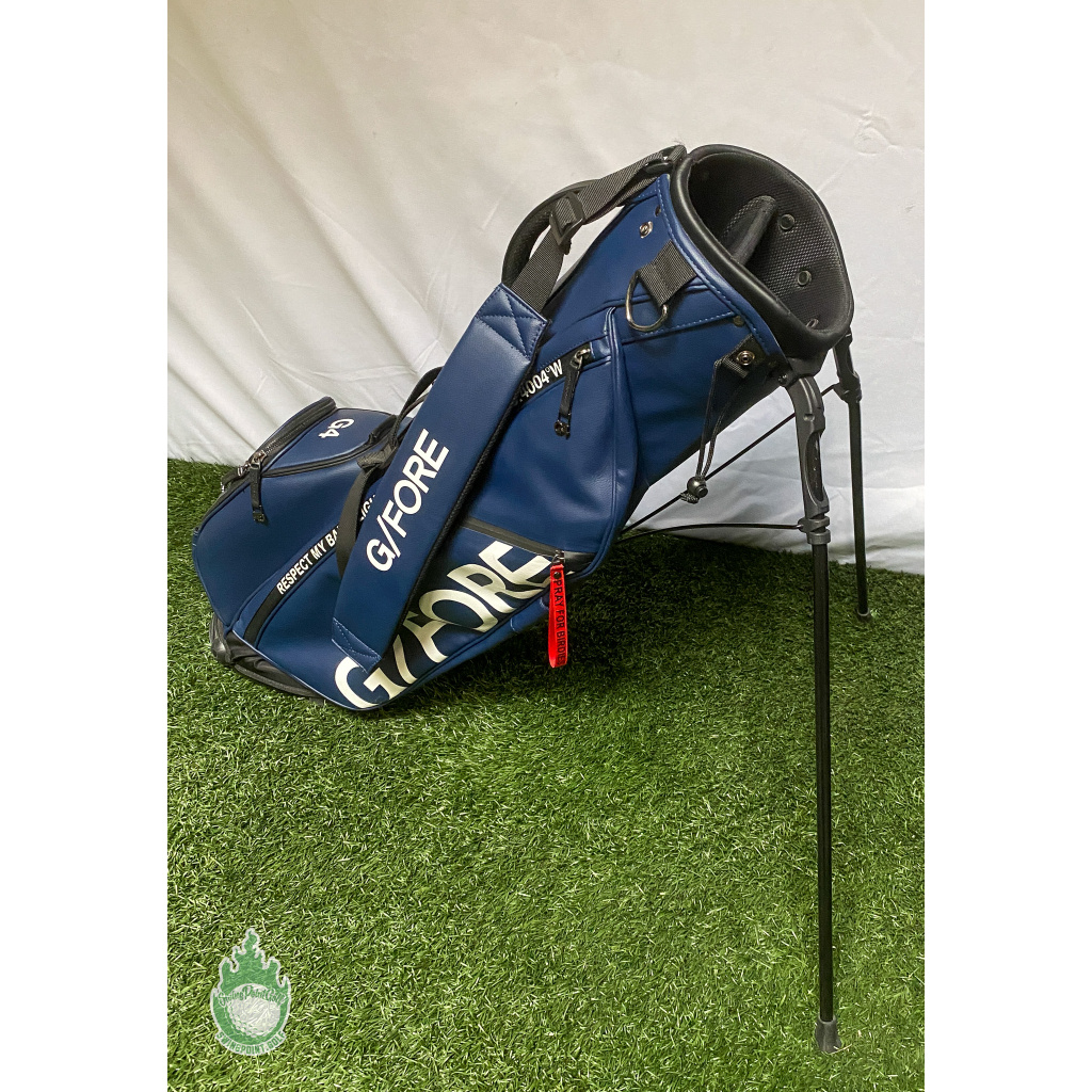 G/Fore Golf Stand Bag Blue 2-Way 5 Pocket Respect My Ball Flight ...