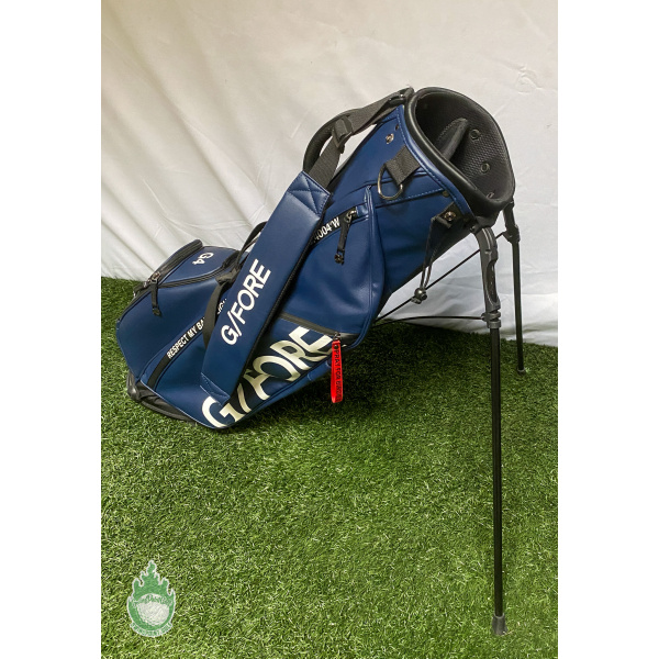 G/Fore Golf Stand Bag Blue 2-Way 5 Pocket Respect My Ball