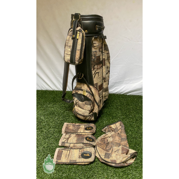 Mizuno MIZ Collection 6-Way Cart Carry Golf Bag Vintage Headcovers & Rainhood