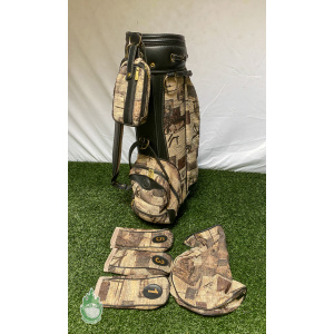Mizuno MIZ Collection 6-Way Cart Carry Golf Bag Vintage Headcovers & Rainhood