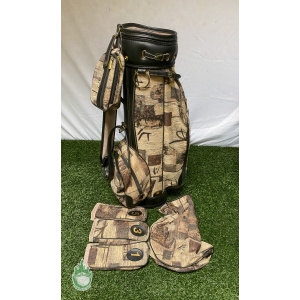 Mizuno MIZ Collection 6-Way Cart Carry Golf Bag Vintage Headcovers & Rainhood