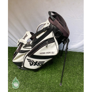 Used PXG Golf Stand Bag White 4-Way 6 Pocket Dual Straps Ships Free