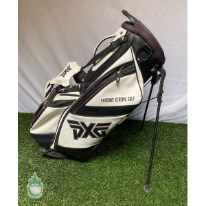 Used PXG Golf Stand Bag White 4-Way 6 Pocket Dual Straps Ships Free