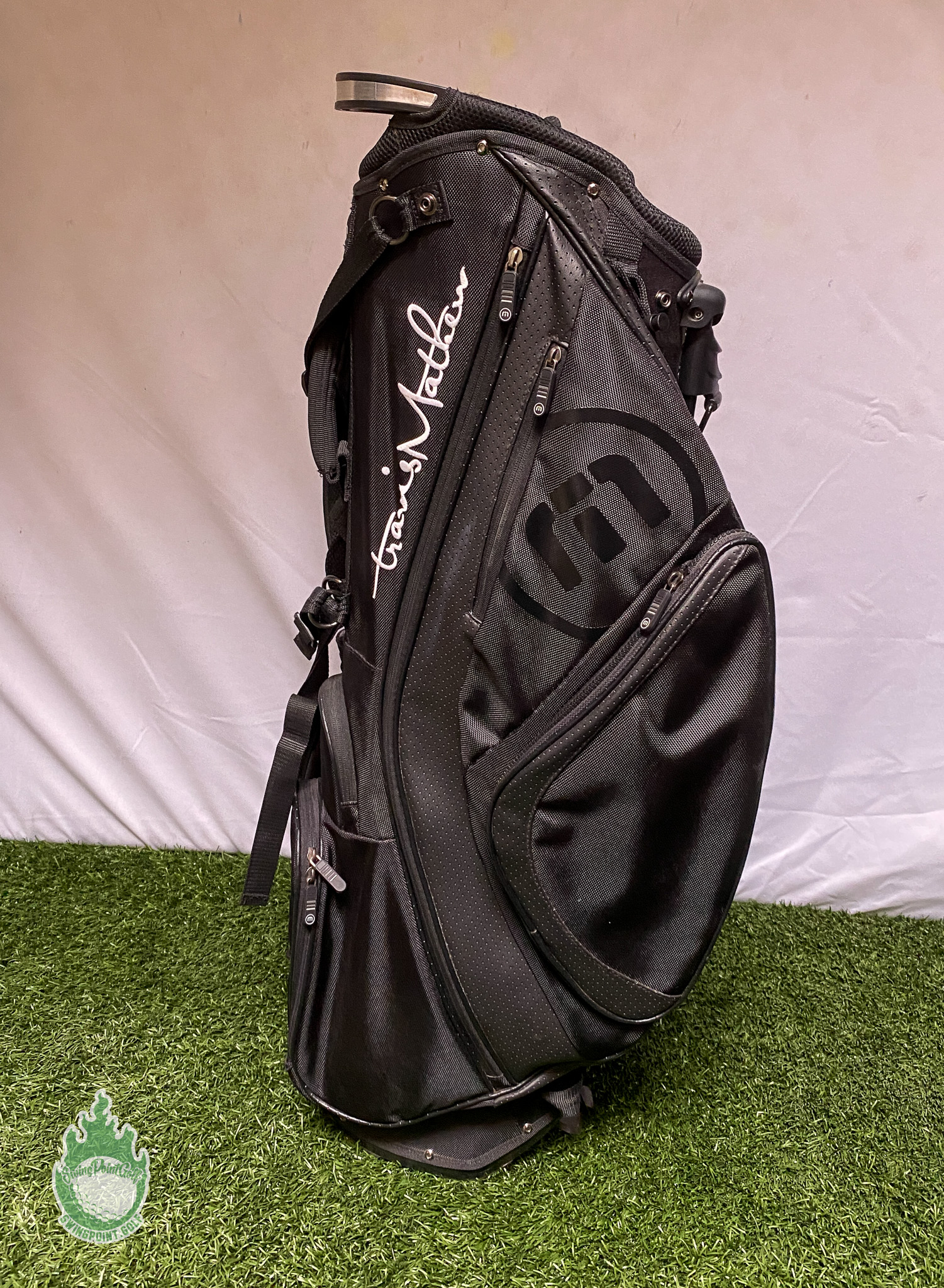 Used Travis Mathew Golf Stand Bag Embroidered 6-way 7 Pockets No