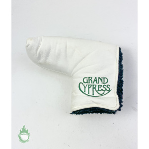 AM&E Grand Cypress 1984 White Leather Blade Putter Head Cover Headcover