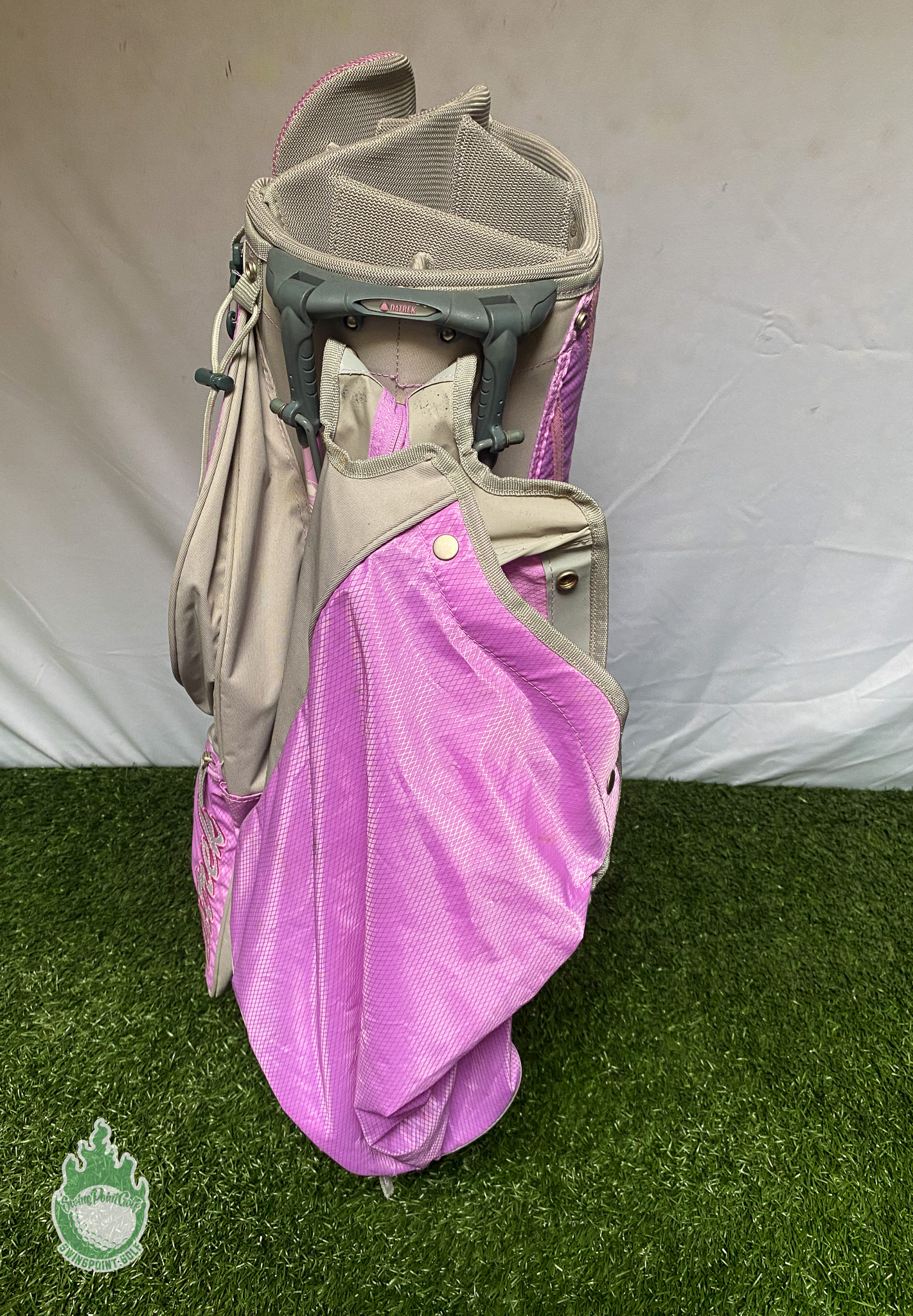 Datrek Golf Club Stand Bag 9Way Divided Accessory Bag/ ID Tag Grey