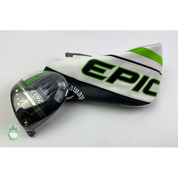 New LH Callaway EPIC Max LS (Low Spin) Driver 9* HEAD ONLY Golf Club w/ Cover