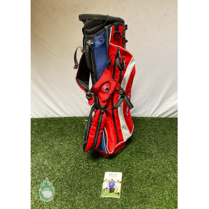 Gently Used US Kids Golf 4-Way Stand Bag w/ New First Tee Yardage Book