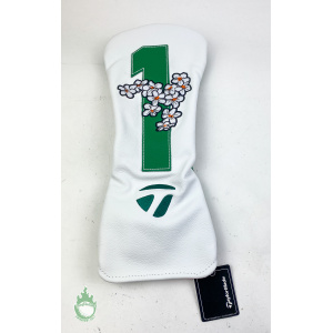 Used 2022 TaylorMade Masters Driver Headcover Head Cover Green & White