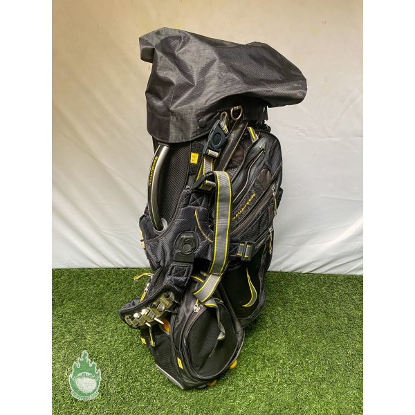 Used Black/Yellow Nike Sasquatch Golf Stand Bag 14-Way With Strap & Rainhood