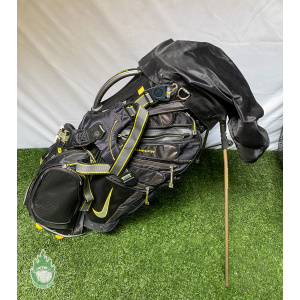 Used Black/Yellow Nike Sasquatch Golf Stand Bag 14-Way With Strap & Rainhood