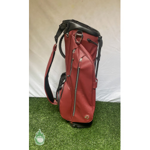 Burgundy TaylorMade Vessel Golf Cart/Carry/Stand Bag 4-Way with Rainhood